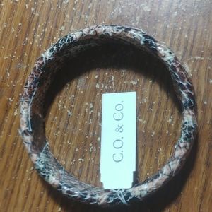 Faux snakeskin bracelet by Co & co.